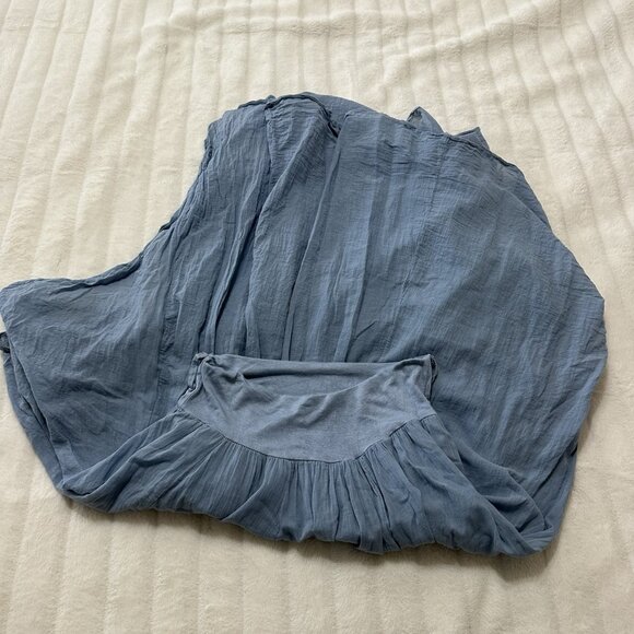 Scandal Made in Italy Blue Skirt Size M Flowy Light Festivals Summer - Picture 6 of 7